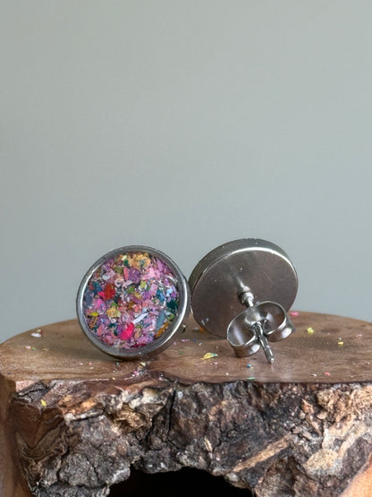 Framed Round Studs (Pastel Mix)