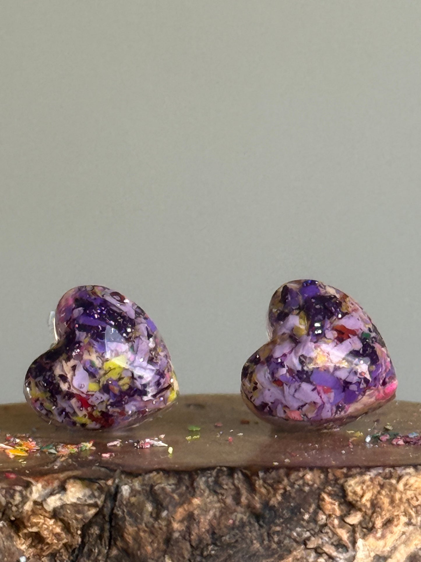Purple Heart Studs