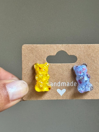 Crayon Bear Studs (Mismatched)