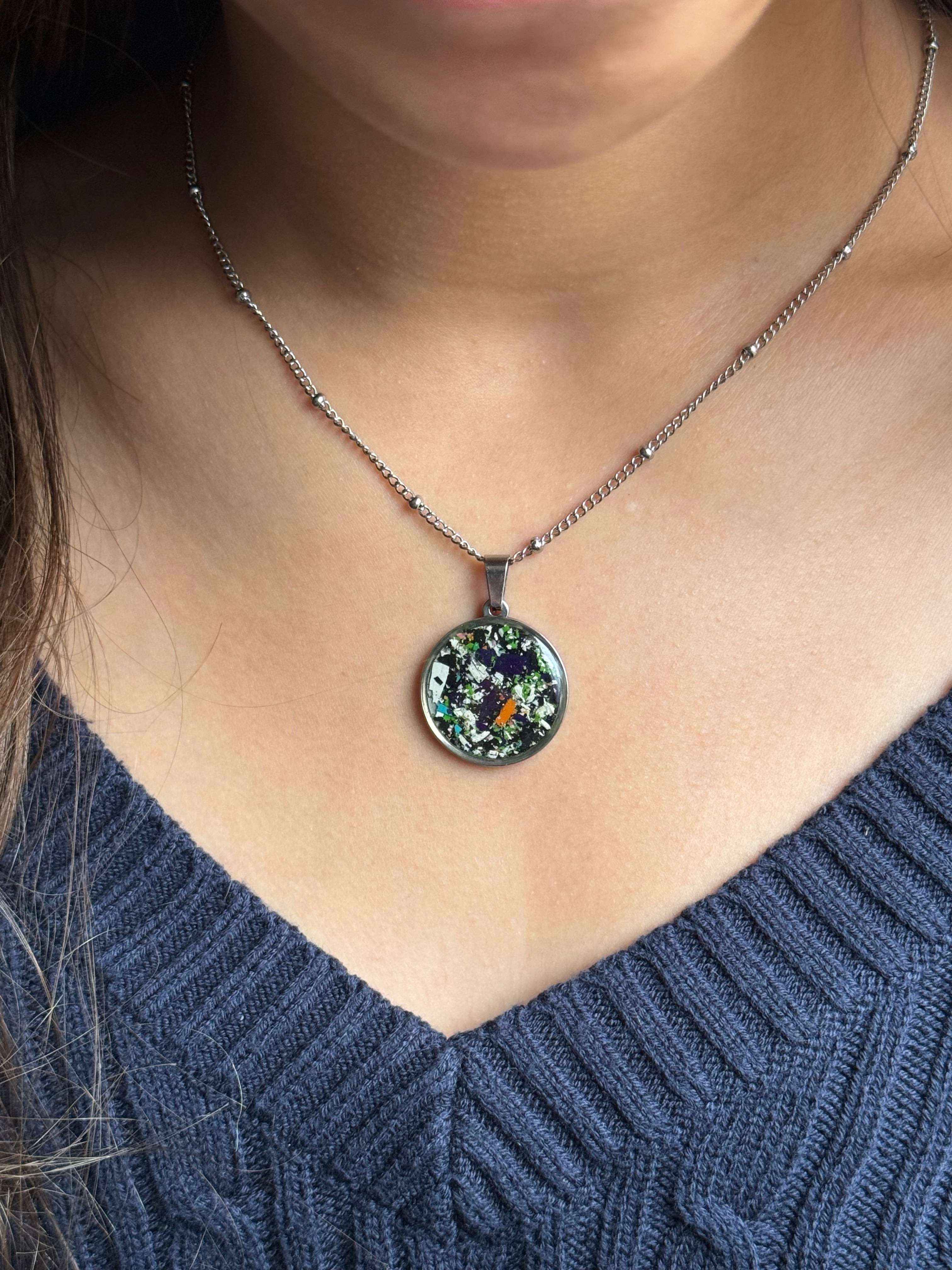kalen redmon, crayonfetti, crayon jewelry, stainless steel jewelry, crayon art, resin jewelry, teacher gift, 