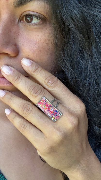 Rebel Pink Statement Ring