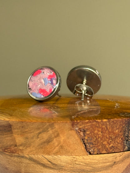 Orbis Stainless Steel Studs (Lilacs)