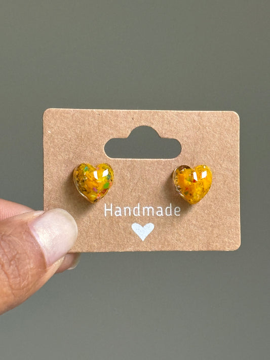 Small Heart Studs (Lemonade)