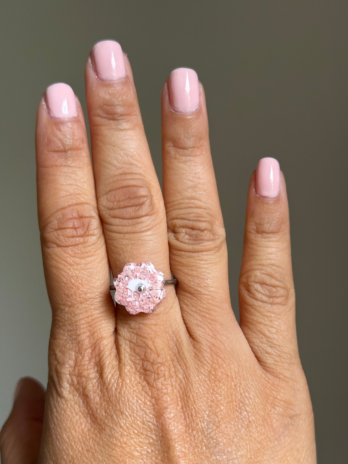 Crayon Blooms Ring (Dusty Rose)