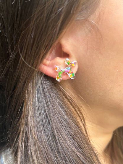 Crayon Balloon Dog Studs