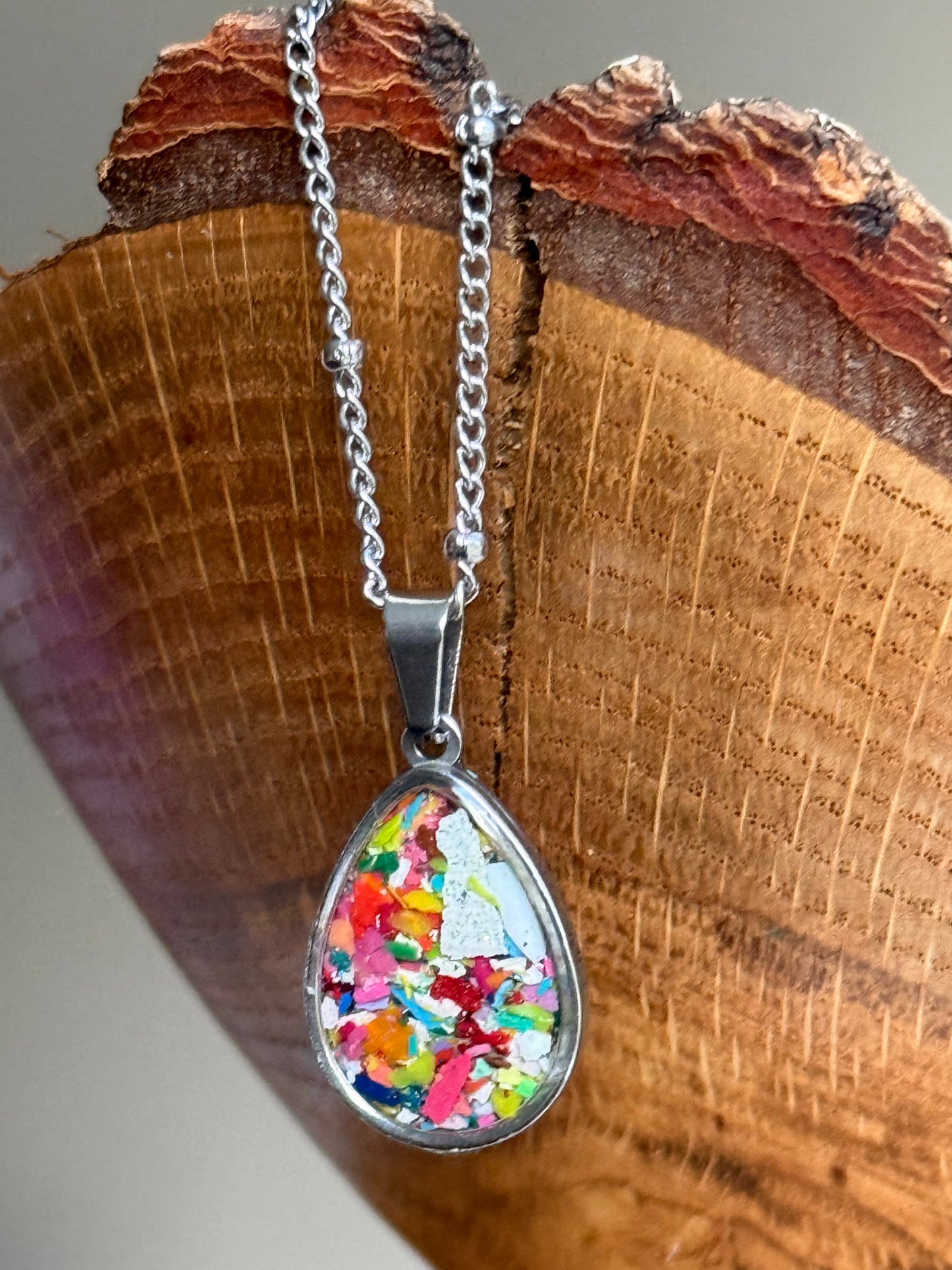 Mini pendentif rond multicolore