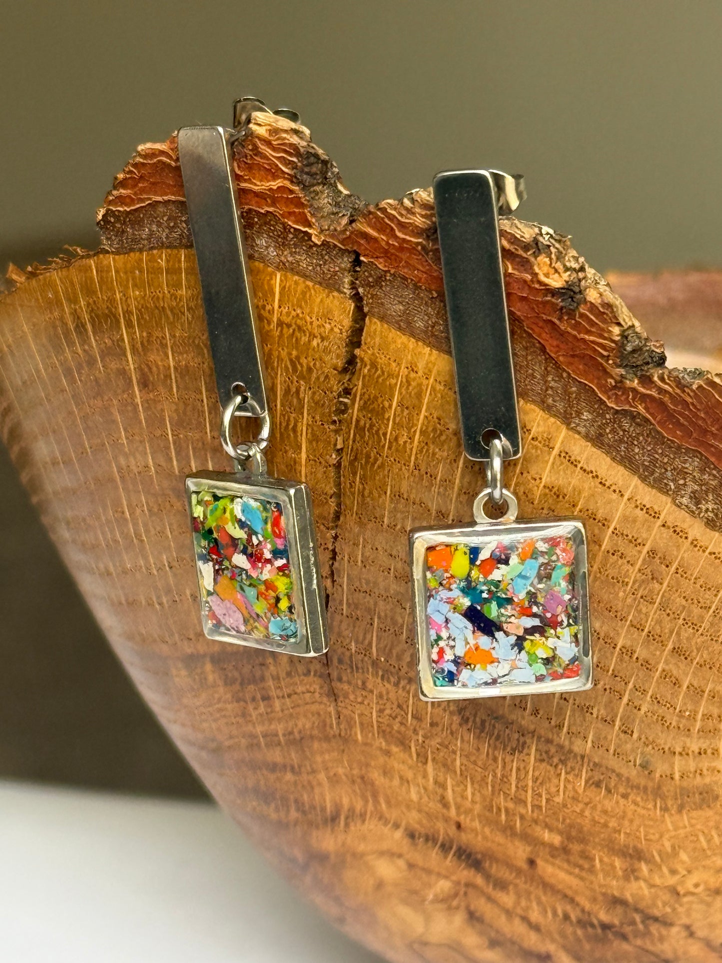 Luz Square Earrings (Multicolor)