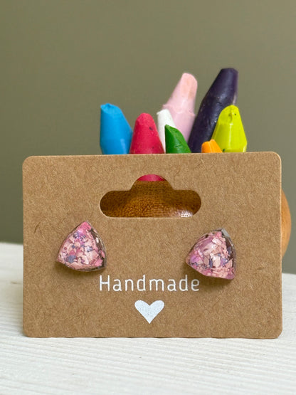 Small triangle Studs (pale purples)