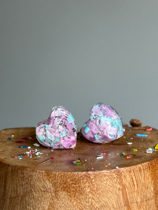 Small Heart Studs (Daydream)
