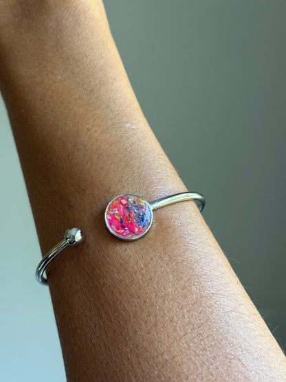 Hot Pink - Flexible, Single Cuff Bracelet