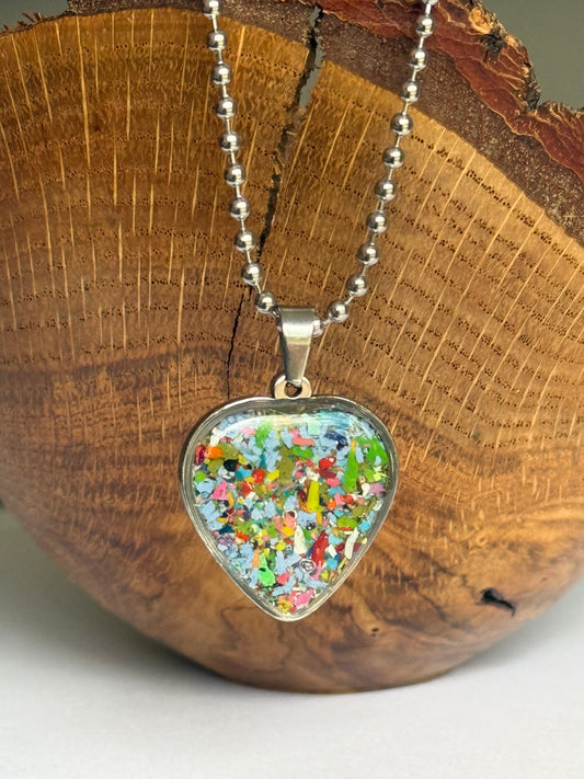 Medium Joy Heart Pendant (Skyline)