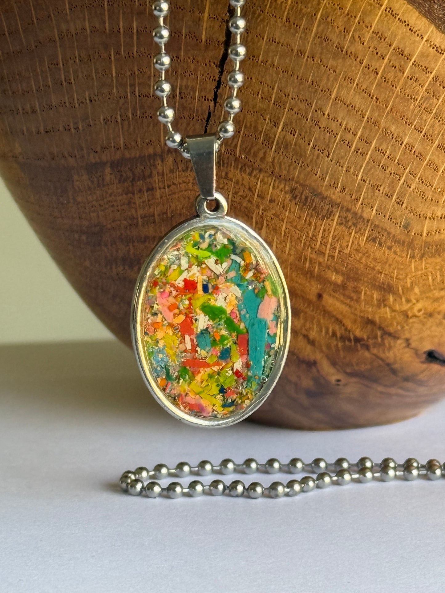 Multicolor Oval Pendant