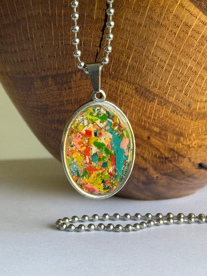 Multicolor Oval Pendant