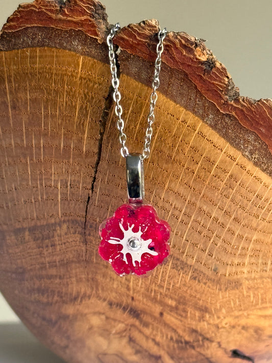 Crayon Bloom Pendant (Red Violet)