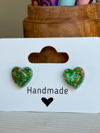 Small Heart Studs (Jellybean)