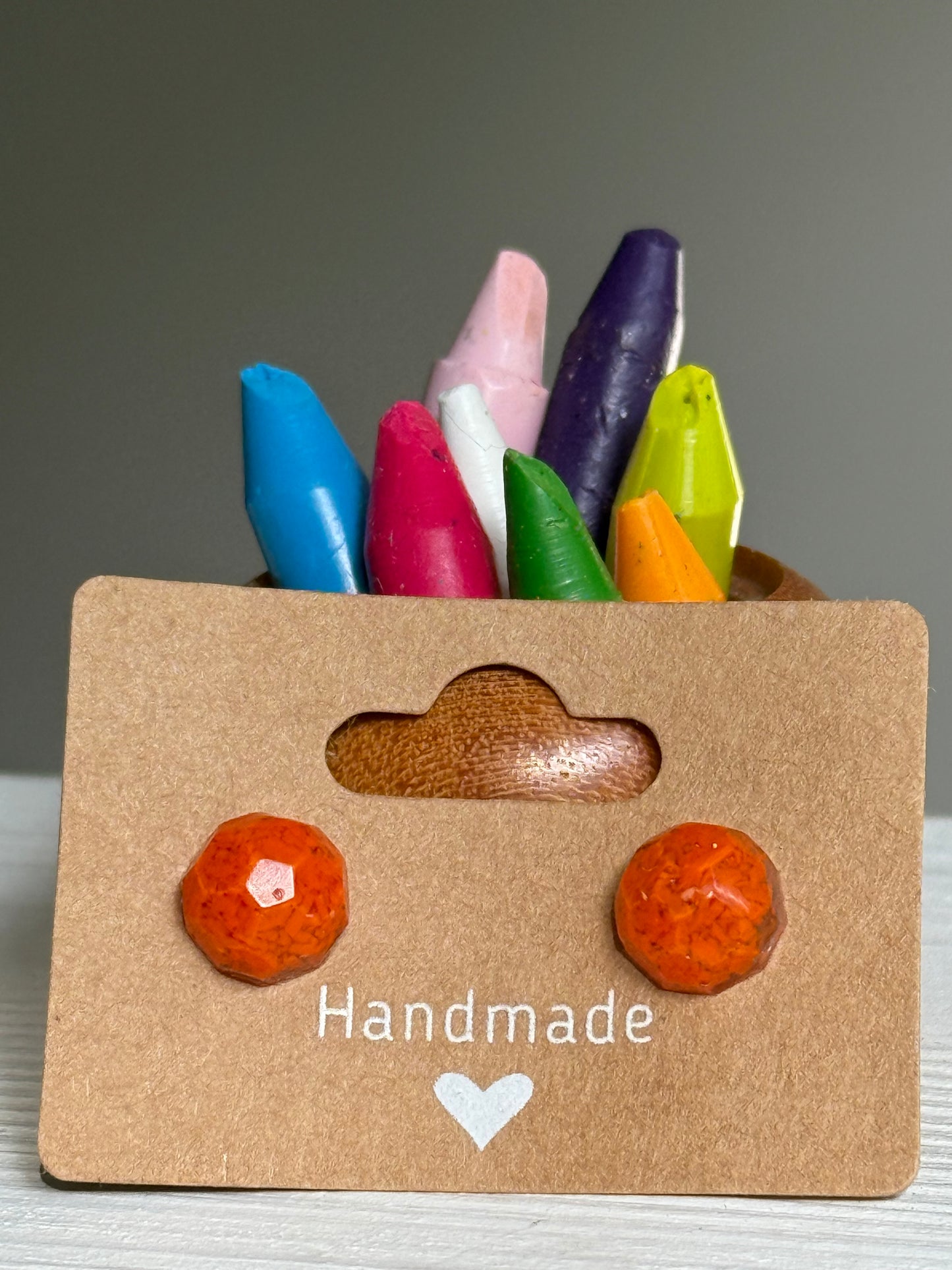 Small Round Studs (orange)