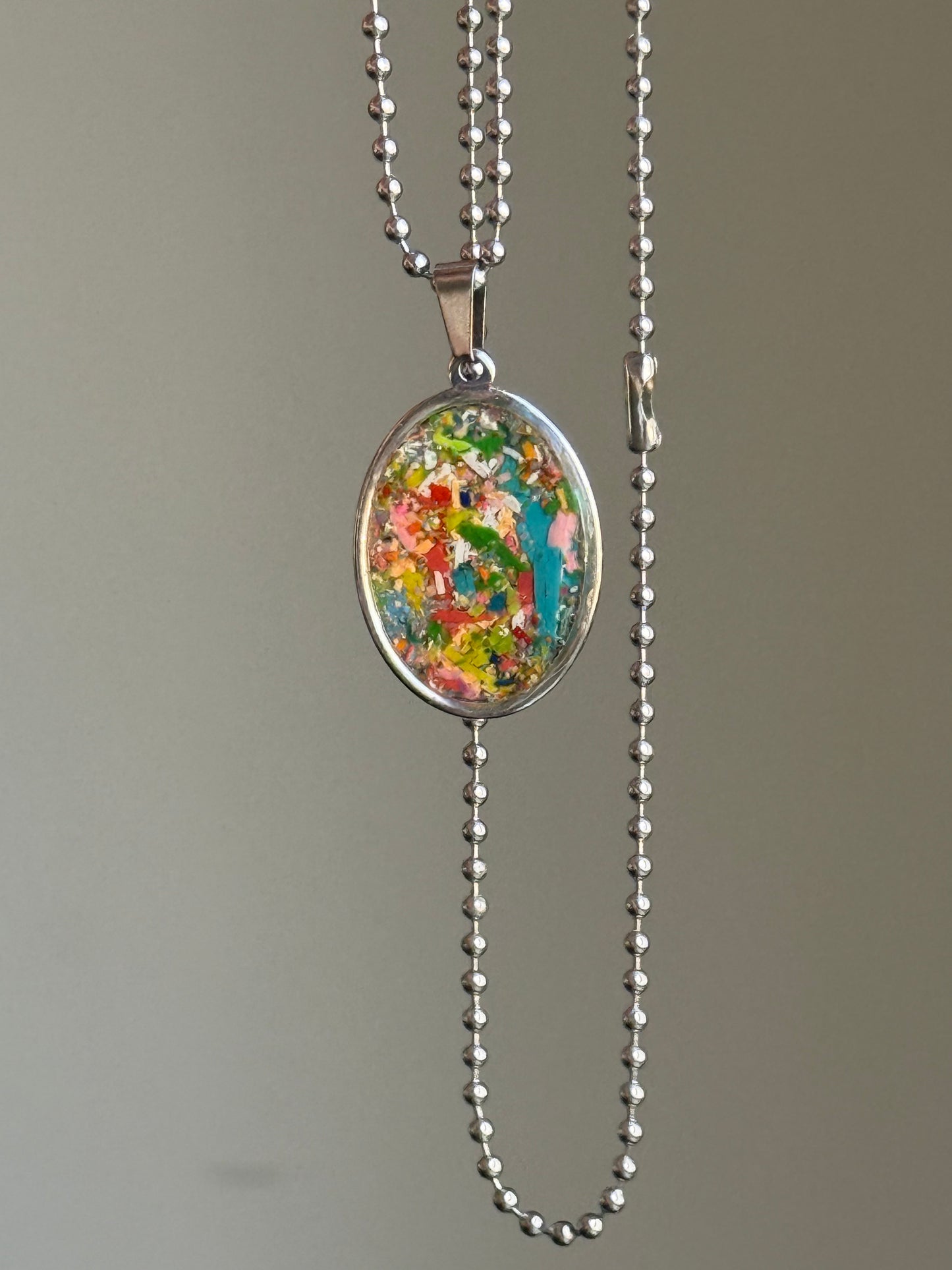 Multicolor Oval Pendant