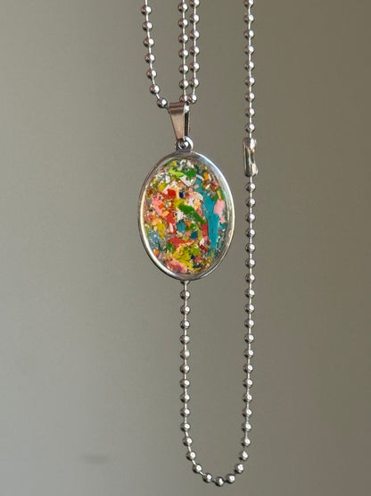 Multicolor Oval Pendant