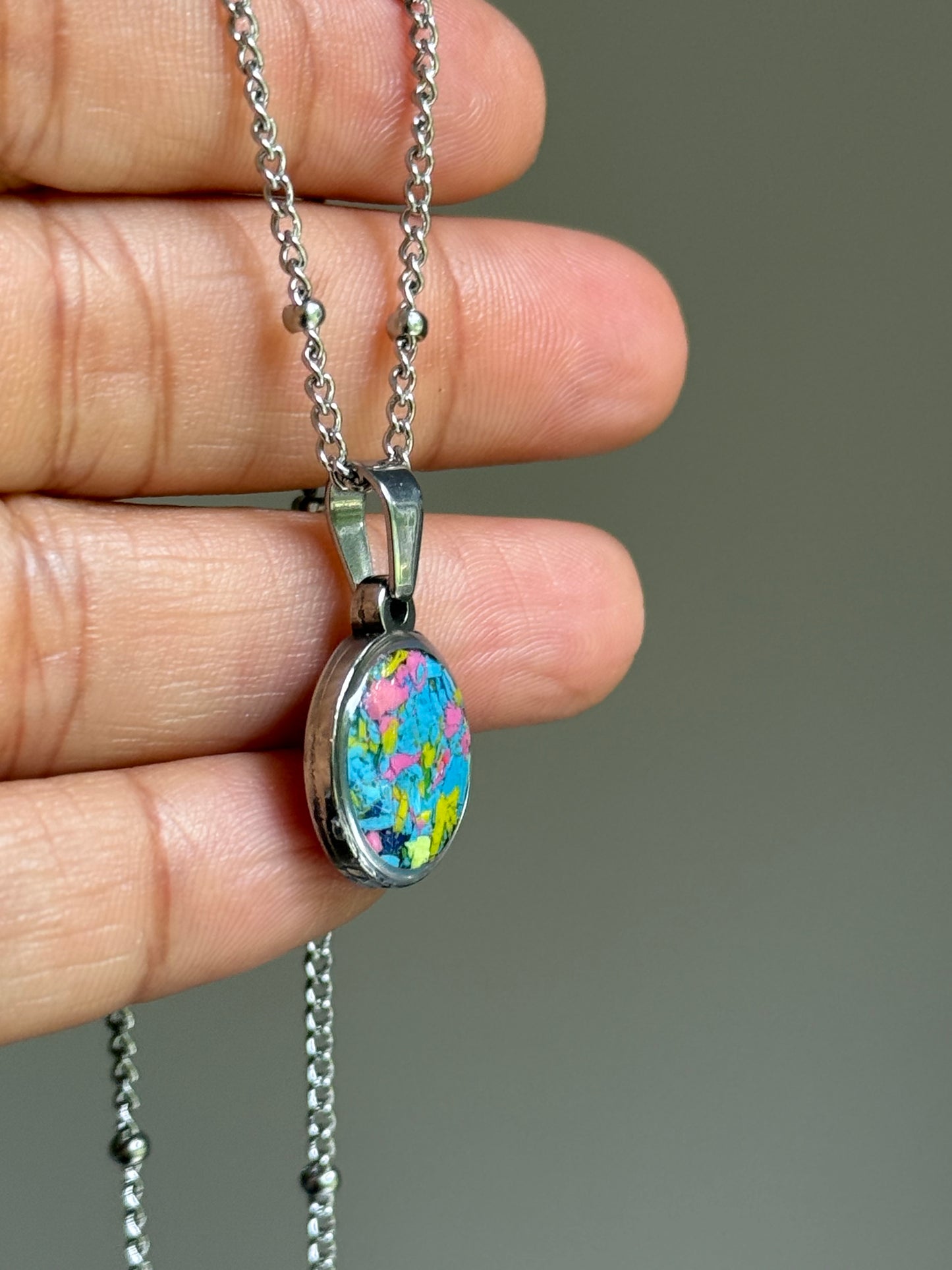 Small Orbis Crayon Pendant (Blue Moon)
