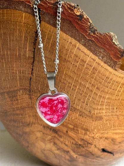 Sarai Heart Pendant (Bold Berry)