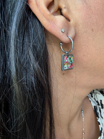 Multicolored Square Half Hoops