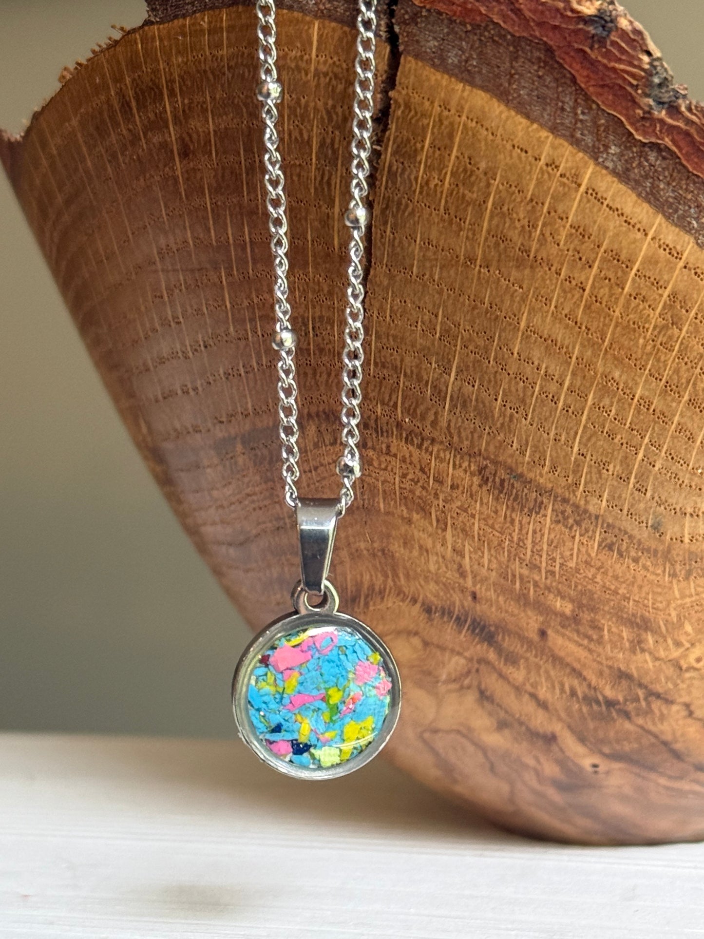 Small Orbis Crayon Pendant (Blue Moon)