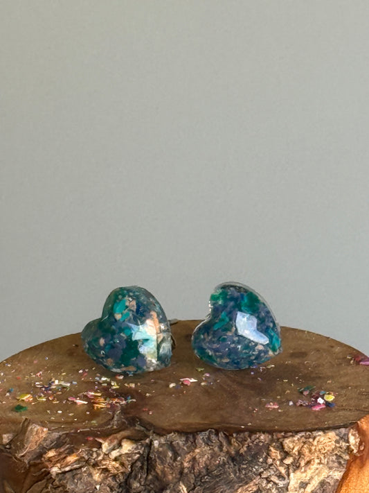 Small Heart Studs (Winter)