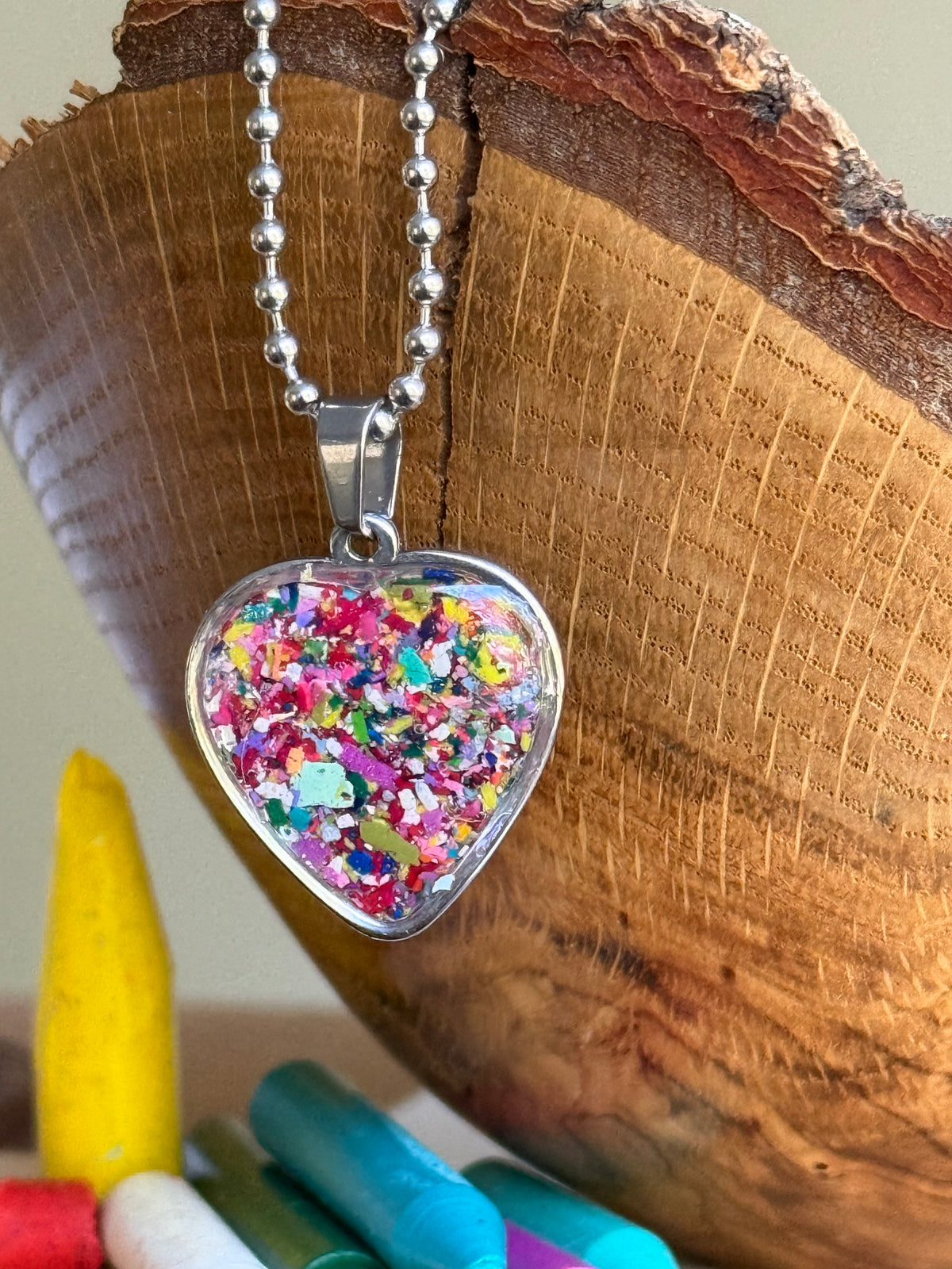 Punk Rose Heart Necklace