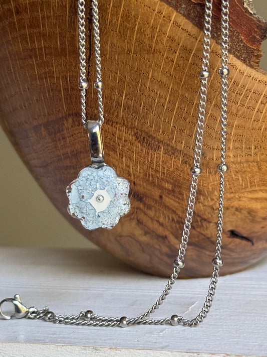 Crayon Bloom Pendant (Pale Blue)