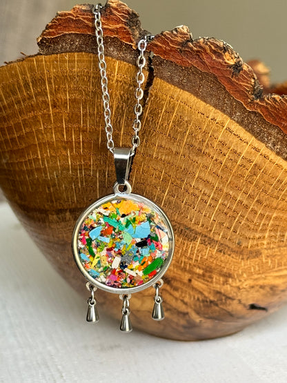 Multicolored Crayonfetti Necklace