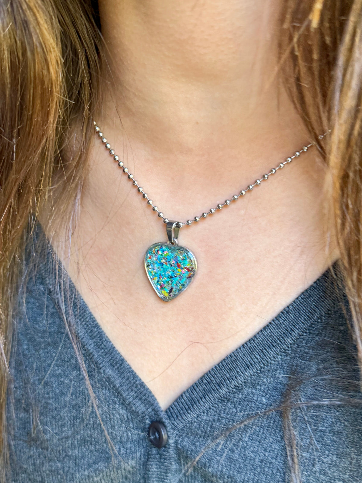 Into the Blue Heart Pendant