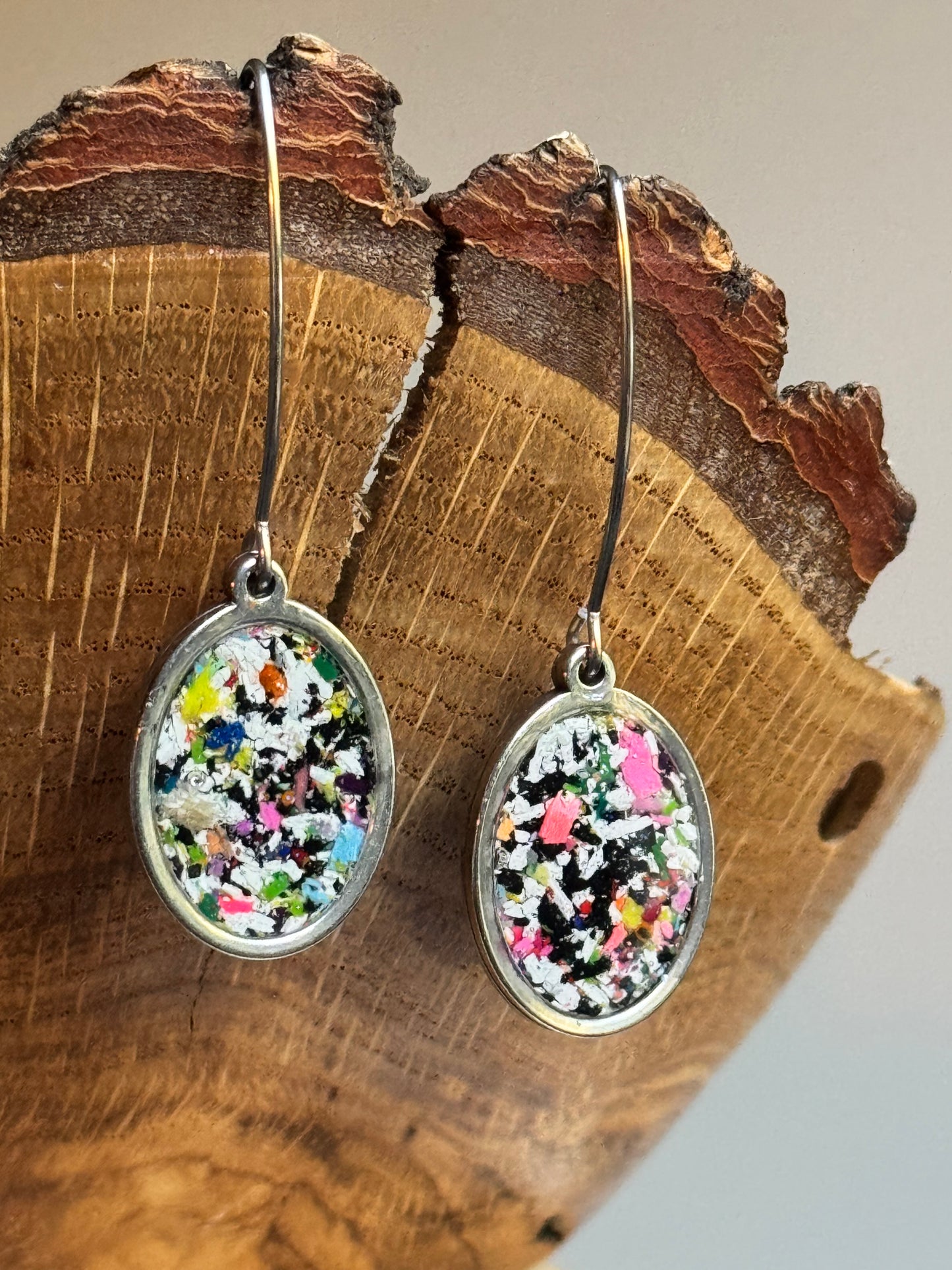 Rainbow Web (Oval Hook Earrings)