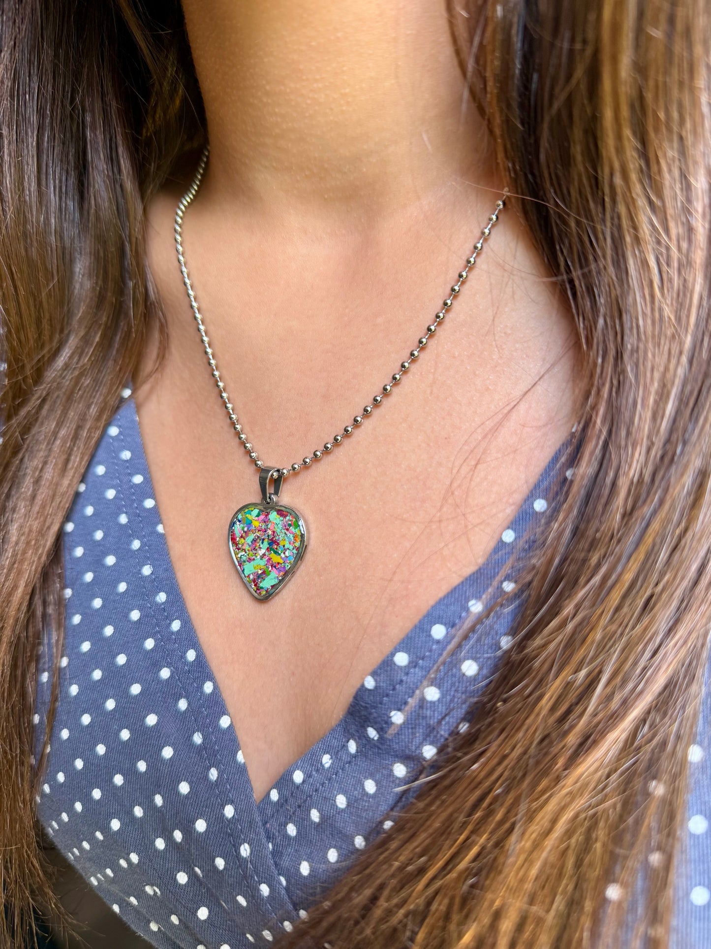 Color Beyond Lines - Heart Necklace