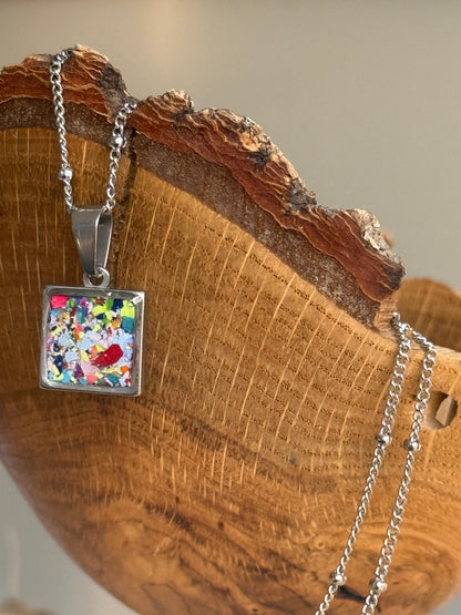 Calm Moment (Small Square Pendant)