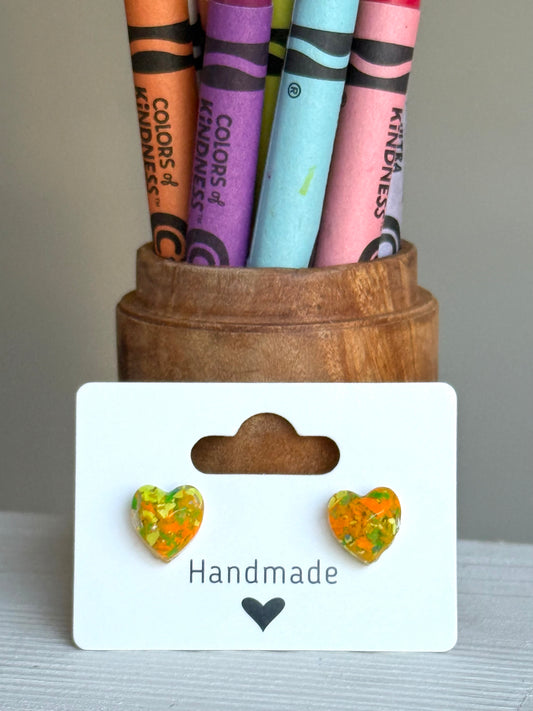 Small Heart Studs (Summer)