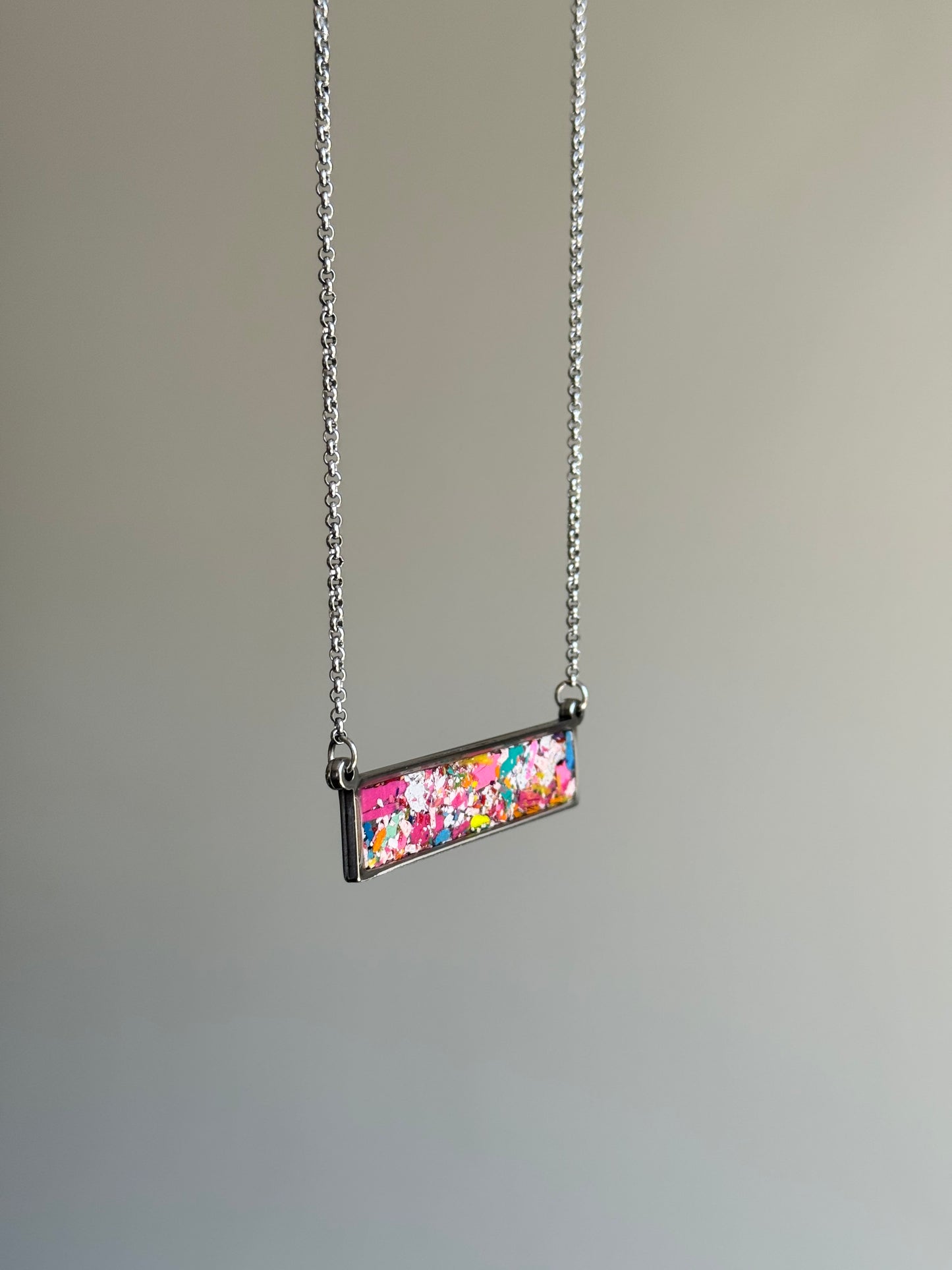 Multicolored Bar Necklace (Lg)