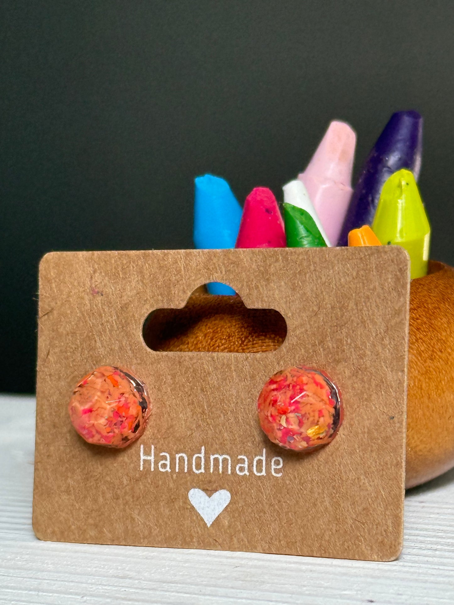 Small Round Studs (peachy)