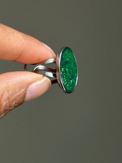 Evergreen Oval Ring