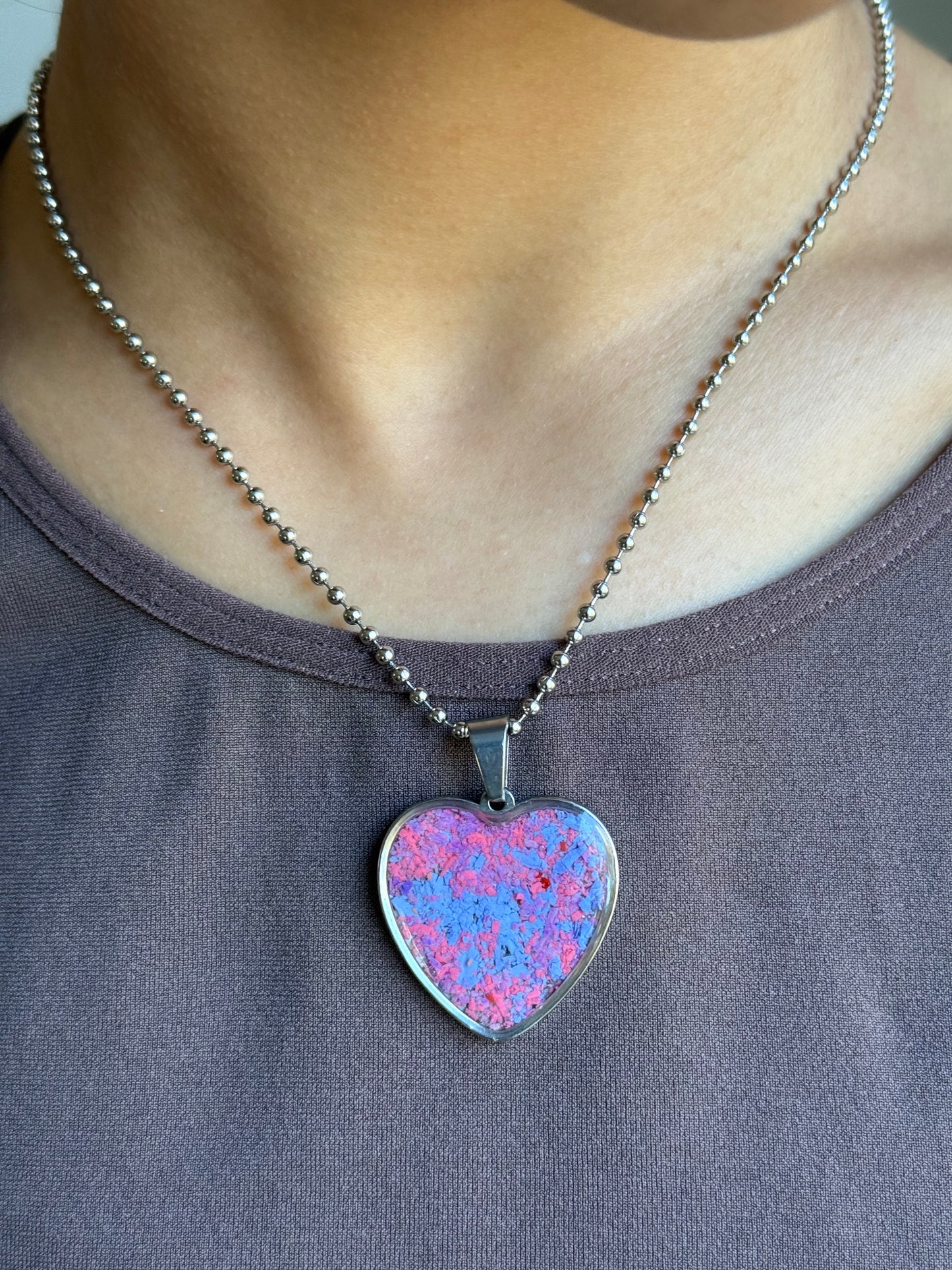 Large Joy Heart Pendant (Sugar)