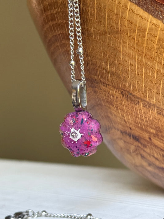 Crayon Bloom Pendant (Purples)