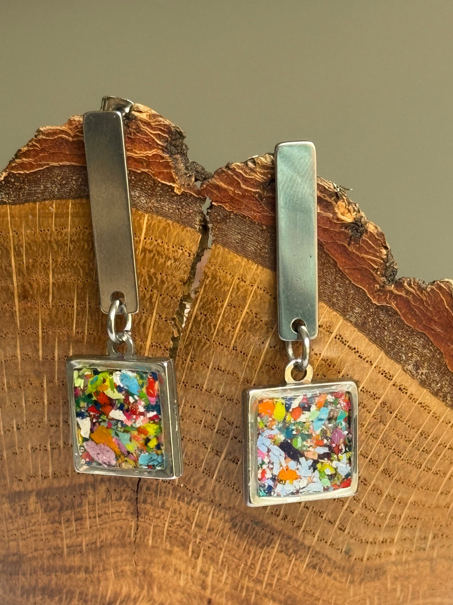 Luz Square Earrings (Multicolor)