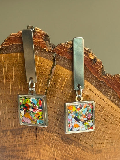 Luz Square Earrings (Multicolor)