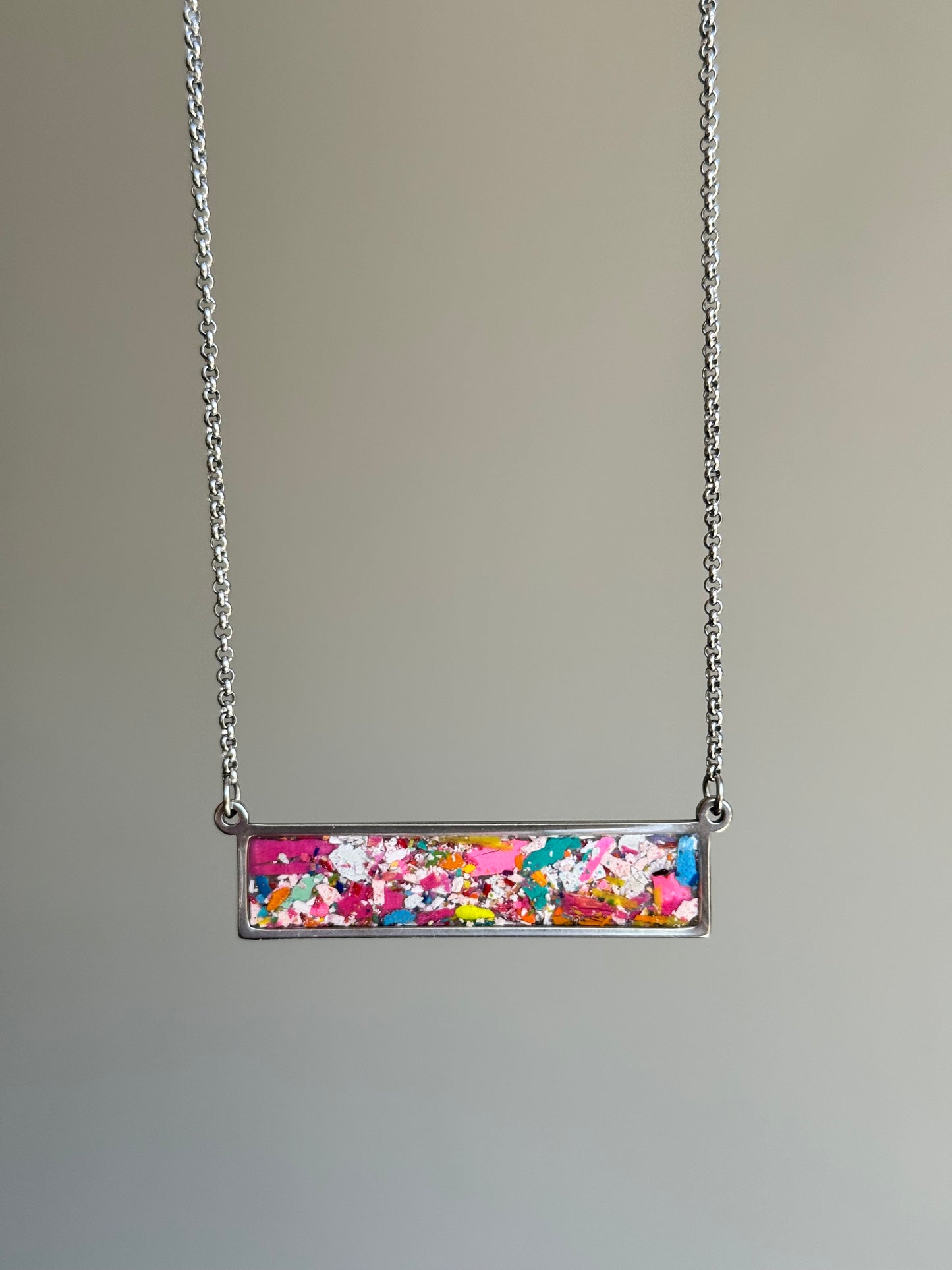 Multicolored Bar Necklace (Lg)