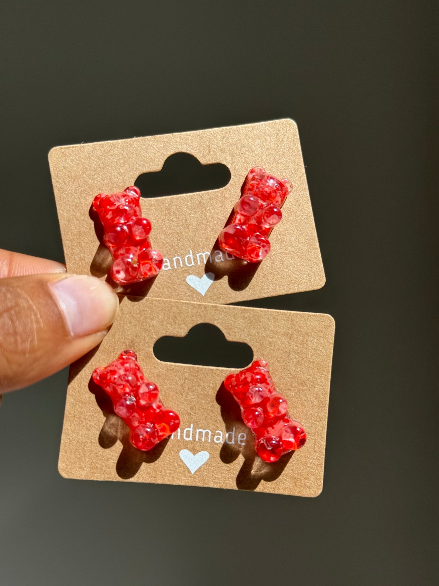 Crayon Gummy Bear Studs (Watermelon)