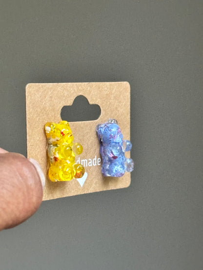 Crayon Bear Studs (Mismatched)