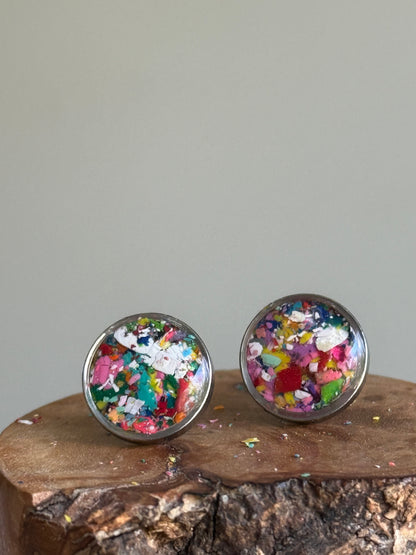 Framed Round Studs (White Mix)