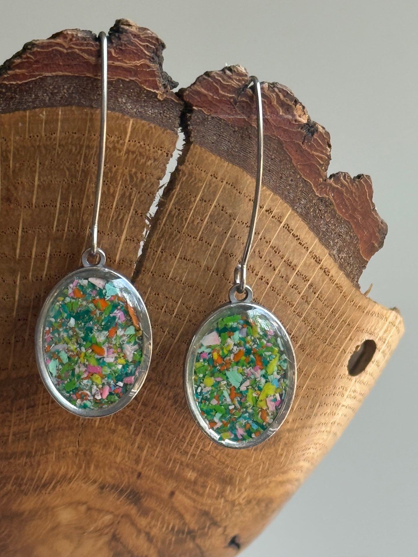 Prisma Drop Earrings (Sage Whisper)