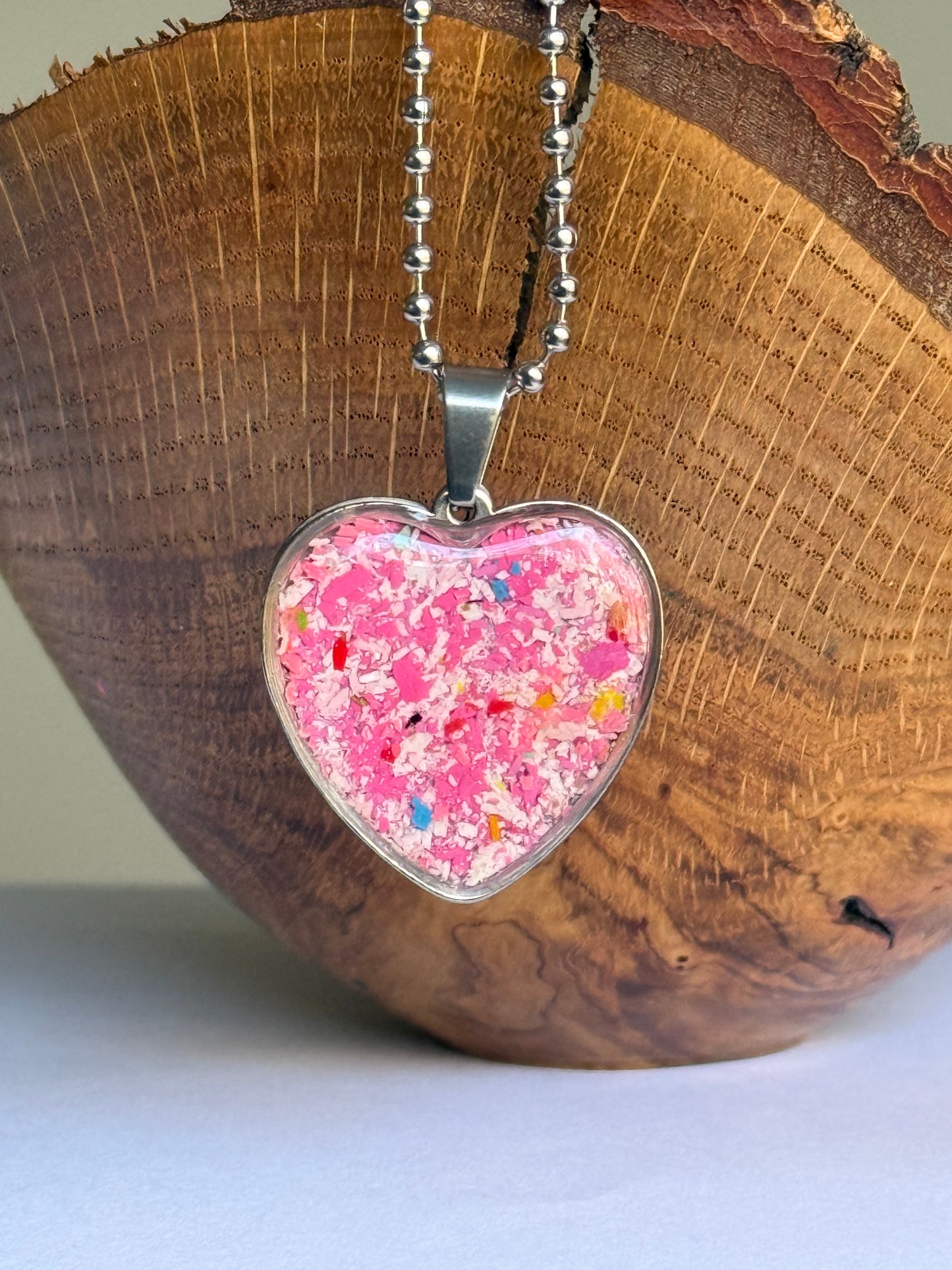 Large Joy Heart Pendant (Rainbow Sorbet)