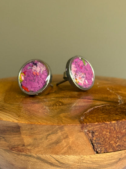 Clous d'oreilles ronds multicolores (petits)