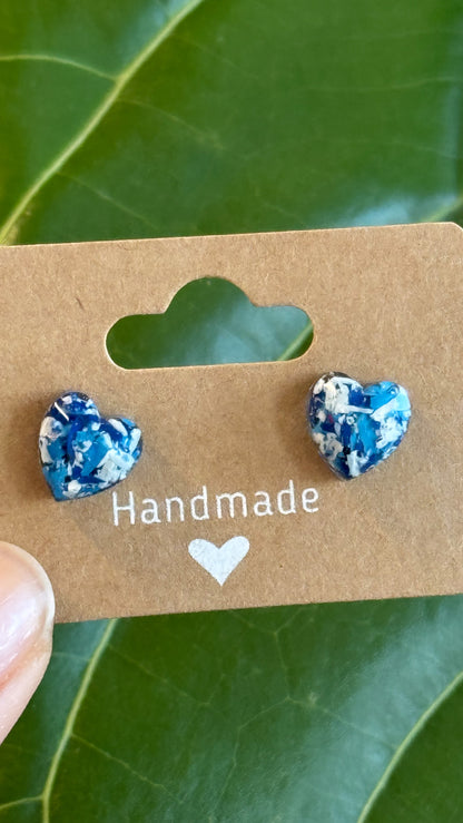 Hanukkah Heart Studs